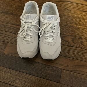 New Balance White and Gray Sneakers